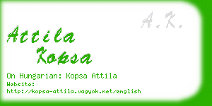 attila kopsa business card